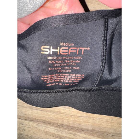 Women's Shefit Flex Sports Bra Medium Impact in Black Athleisure Running size M - Picture 5 of 6